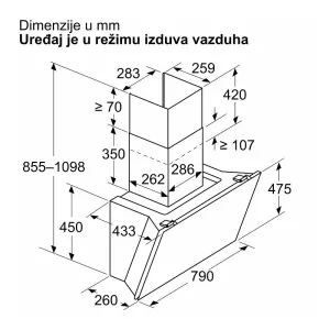 Bosch dekorativni aspirator DWK81AN60