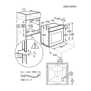 Electrolux ugradna rerna EOF7P86H3-4
