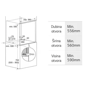 LG ugradna rerna WSED7612S-4