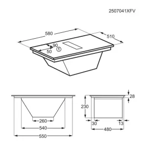 Electrolux ugradna ploča sa aspiratorom ECC63410CB-6