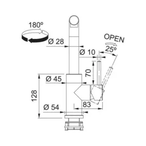 Franke slavina Smart Glenda L-D 115.0706.986-4