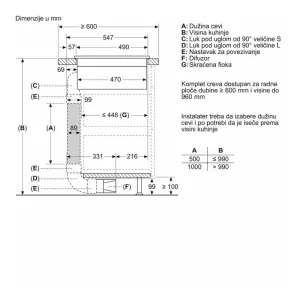 Bosch indukciona -8ploča sa aspiratorom PVQ61AH26E