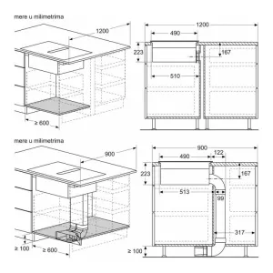 Bosch indukciona ploča sa aspiratorom PVQ61AH26E-12