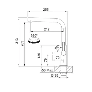 Franke savina Maris Slim L 115.0728.390-3