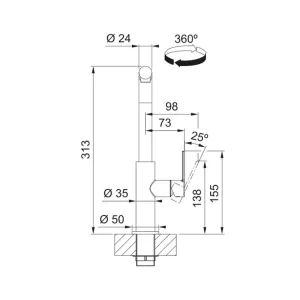 Franke savina Maris Slim L 115.0728.390-4