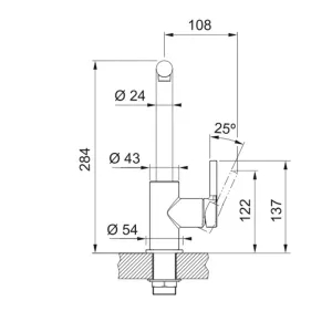 Franke slavina Lina L 115.0733.714-3