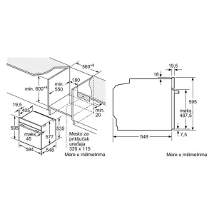 Bosch ugradna rerna HBG7742B1-7