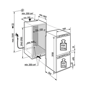 Liebherr ugradni frižider ICBNbi 7663 prime BioFresh NoFrost-5
