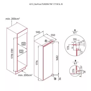 Nodor ugradni frižider NorFrost TUNDRA TNF 177 BI SL-4
