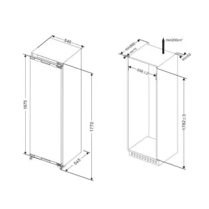 Nodor ugradni zamrzivač NorFrost ICE TNF 177 BI SL-4