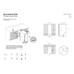 Dunavox ugradna vinska vitrina DAUF-17.58DBH-3