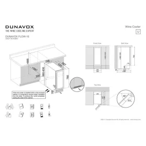 Dunavox ugradna vinska vitrina DAUF-16.64DBH-4