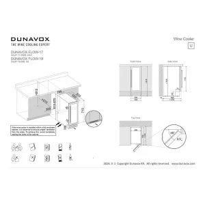 Dunavox ugradna vinska vitrina DAUF-17.58DMB-3