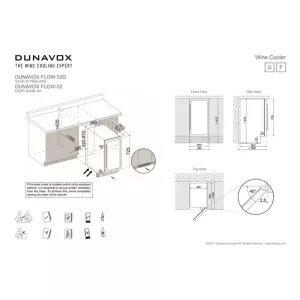 Dunavox ugradna vinska vitrina DAUF-32.78DMB-4