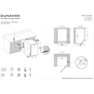 Dunavox ugradna vinska vitrina DAUF-46.145DBH-4