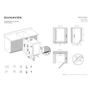 Dunavox ugradna vinska vitrina DAUF-38.100DB-4