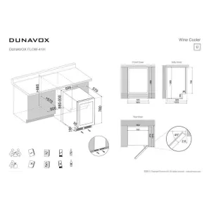 Dunavox ugradna vinska vitrina DAUF-41.146DBH-4