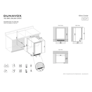Dunavox ugradna vinska vitrina DAUF-45.125DC.TO-2