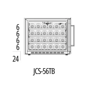 Cavin ugradna vinska vitrina SCS45FGB-4