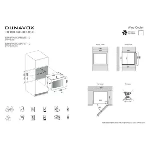 Dunavox ugradna vinska vitrina DVS-19.50SS-4