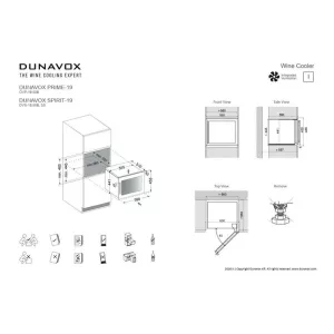 Dunavox ugradna vinska vitrina DVP-19.50B-4