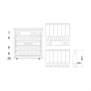 mQuvée ugradna vinska vitrina WKD25AB-2
