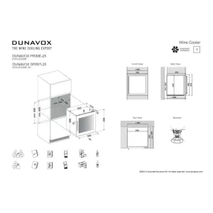 Dunavox ugradna vinska vitrina DVS-25.65DMB-3