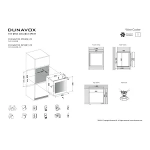 Dunavox ugradna vinska vitrina DVP-25.65DB-4