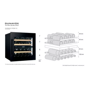 Dunavox ugradna vinska vitrina DVP-25.65DB-5