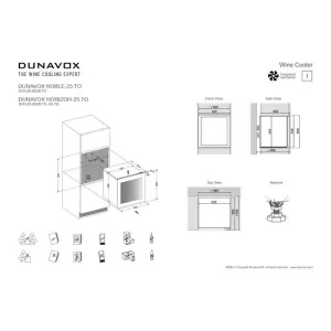 Dunavox ugradna vinska vitrina DVH-25.65DSS.TO-3