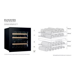 Dunavox ugradna vinska vitrina DVH-25.65DSS.TO-4
