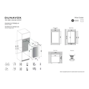 Dunavox ugradna vinska vitrina DVP-44.120DB-4