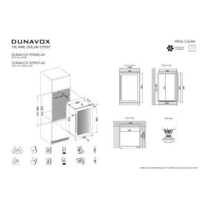 Dunavox ugradna vinska vitrina DVS-44.120DMB-3