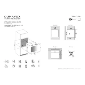Dunavox ugradna vinska vitrina DVH-25.65DC.TO-3