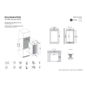 Dunavox ugradna vinska vitrina DVH-44.120DMB.TO-4