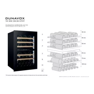 Dunavox ugradna vinska vitrina DVH-44.120DMB.TO-5