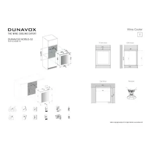 Dunavox ugradna vinska vitrina DVN-32.85DOP.TO4