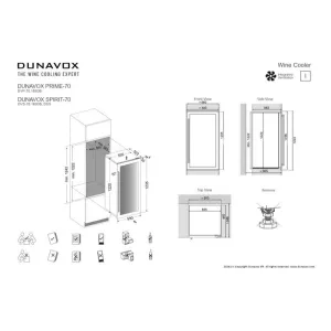 Dunavox ugradna vinska vitrina DVP-70.185DB-3
