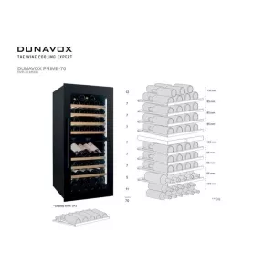 Dunavox ugradna vinska vitrina DVP-70.185DB-5