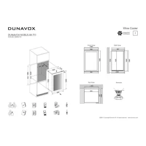 Dunavox ugradna vinska vitrina DVN-56.146DB.TO-4