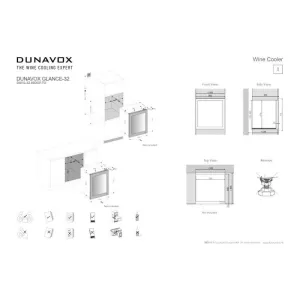 Dunavox ugradna vinska vitrina DAVG-32.80DOP.TO-3