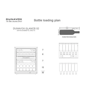Dunavox ugradna vinska vitrina DAVG-32.80DOP.TO-4