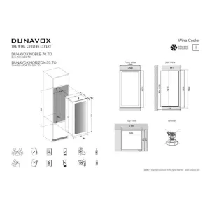 Dunavox ugradna vinska vitrina DVH-70.185DC.TO-4