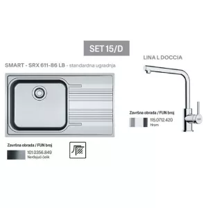 Franke set sudopera SRX 611-86 LB d + slavina Lina L-D-1