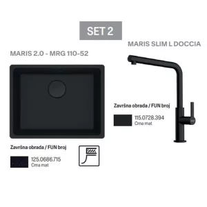Franke set sudopera MRG 110-52 black collection + slavina Maris Slim L-D crna mat-1