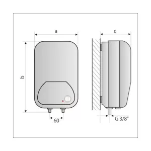 Platinum emajlirani bojler 10 litara visoka montaža-2