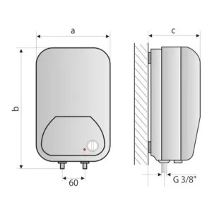 Platinum inox prohromski bojler 10 litara visoka montaža-2