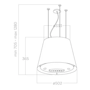 Elica plafonski aspirator EASY UX BL MAT/F/50-4