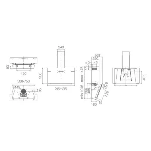 Elica dekorativni aspirator L'ESSENZA BL/A/90-5