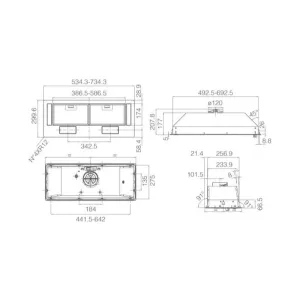 Elica ugradni aspirator ERA S BL/A/52-4